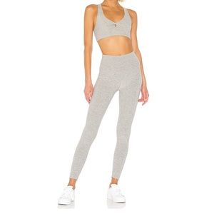 New Beyond Yoga Spacedye Midi High Waisted Legging Silver Mist XS